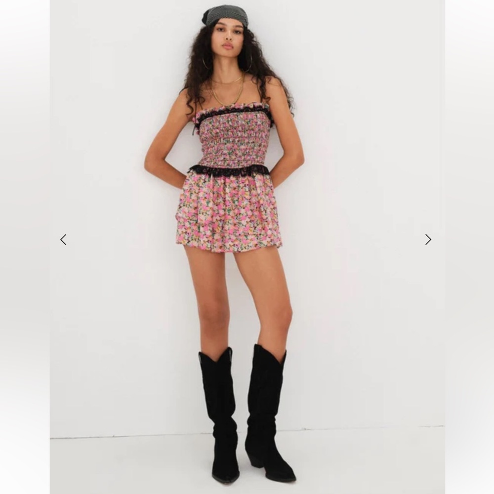 NWT For love and lemons Juanita Mini Dress - S